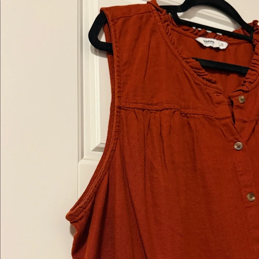 Sonoma Sleeveless Terracotta Blouse - Picture 4 of 7